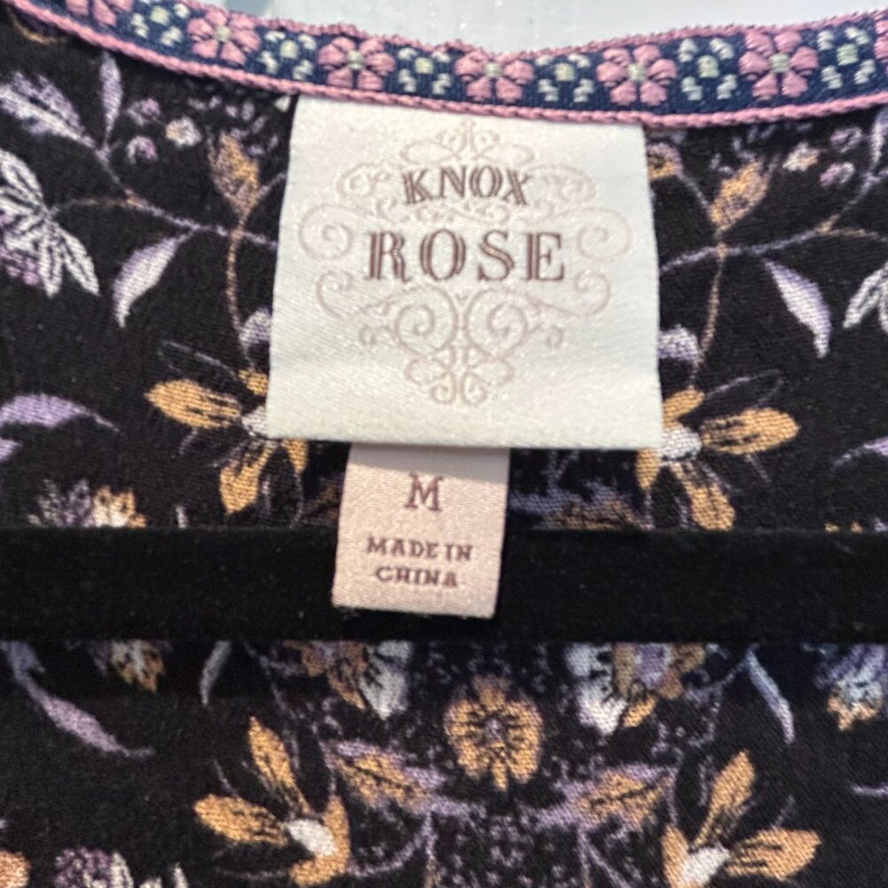 KNOX ROSE purple patchwork boho maxi dress (M) - Picture 8 of 8